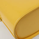 Gianni Versace Hand Bag Leather 2way Yellow Gold Auth BA13518-20