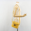 Gianni Versace Hand Bag Leather 2way Yellow Gold Auth BA13518-28
