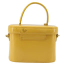 Gianni Versace Hand Bag Leather 2way Yellow Gold Auth BA13518-2