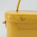 Gianni Versace Hand Bag Leather 2way Yellow Gold Auth BA13518-3