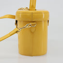 Gianni Versace Hand Bag Leather 2way Yellow Gold Auth BA13518-4
