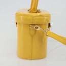 Gianni Versace Hand Bag Leather 2way Yellow Gold Auth BA13518-5