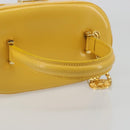 Gianni Versace Hand Bag Leather 2way Yellow Gold Auth BA13518-8