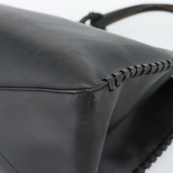 GUCCI Shoulder Bag Leather Black 106236 Auth BA13519