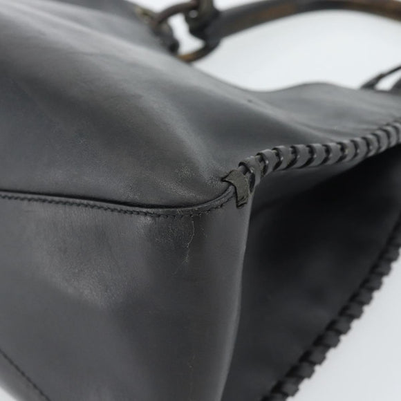 GUCCI Shoulder Bag Leather Black 106236 Auth BA13519