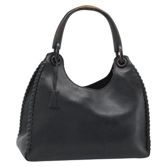GUCCI Shoulder Bag Leather Black 106236 Auth BA13519