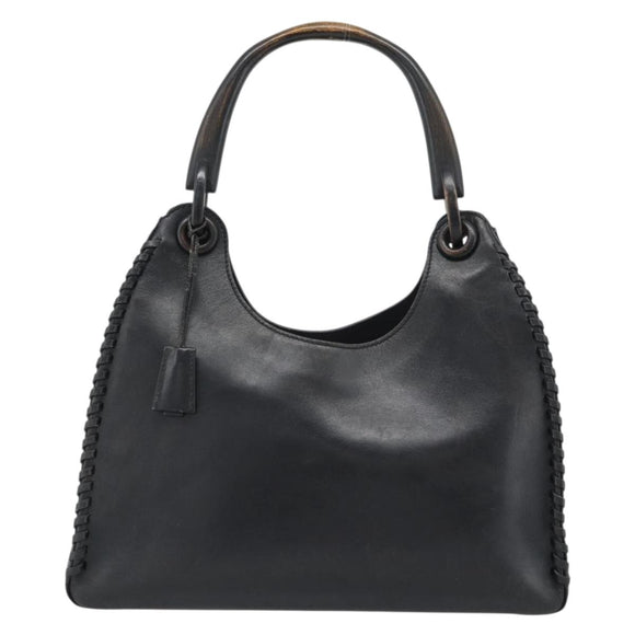 GUCCI Shoulder Bag Leather Black 106236 Auth BA13519
