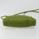 BOTTEGA VENETA INTRECCIATO Shoulder Bag Leather Green Auth BA13520V-5