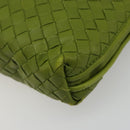 BOTTEGA VENETA INTRECCIATO Shoulder Bag Leather Green Auth BA13520V-15