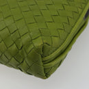 BOTTEGA VENETA INTRECCIATO Shoulder Bag Leather Green Auth BA13520V-17