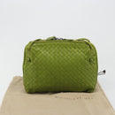 BOTTEGA VENETA INTRECCIATO Shoulder Bag Leather Green Auth BA13520V-12