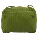 BOTTEGA VENETA INTRECCIATO Shoulder Bag Leather Green Auth BA13520V-2