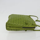 BOTTEGA VENETA INTRECCIATO Shoulder Bag Leather Green Auth BA13520V-3