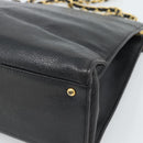 CHANEL Chain Matelasse Shoulder Bag Caviar Skin Black Gold CC Auth BA13522A-12