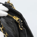 CHANEL Chain Matelasse Shoulder Bag Caviar Skin Black Gold CC Auth BA13522A-14