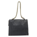 CHANEL Chain Matelasse Shoulder Bag Caviar Skin Black Gold CC Auth BA13522A-2