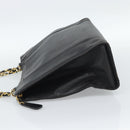 CHANEL Chain Matelasse Shoulder Bag Caviar Skin Black Gold CC Auth BA13522A-4