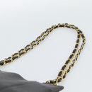 CHANEL Chain Matelasse Shoulder Bag Caviar Skin Black Gold CC Auth BA13522A-8