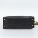 CHANEL Chain Matelasse Shoulder Bag Caviar Skin Black Gold CC Auth BA13522A-9