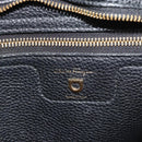 Salvatore Ferragamo Gancini Tote Bag Leather Black Gold Auth BA13523A-19