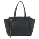 Salvatore Ferragamo Gancini Tote Bag Leather Black Gold Auth BA13523A-13