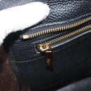 Salvatore Ferragamo Gancini Tote Bag Leather Black Gold Auth BA13523A-22