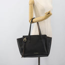 Salvatore Ferragamo Gancini Tote Bag Leather Black Gold Auth BA13523A-25