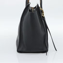 Salvatore Ferragamo Gancini Tote Bag Leather Black Gold Auth BA13523A-3
