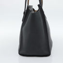 Salvatore Ferragamo Gancini Tote Bag Leather Black Gold Auth BA13523A-4