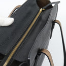 Salvatore Ferragamo Gancini Tote Bag Leather Black Gold Auth BA13523A-6