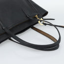 Salvatore Ferragamo Gancini Tote Bag Leather Black Gold Auth BA13523A-7