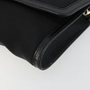 Salvatore Ferragamo Schoudertas Canvas Zwart Goud Auth BA13524V-9