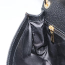 Salvatore Ferragamo Schoudertas Canvas Zwart Goud Auth BA13524V-19