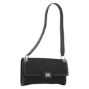 Salvatore Ferragamo Schoudertas Canvas Zwart Goud Auth BA13524V-1