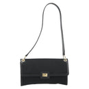Salvatore Ferragamo Shoulder Bag Canvas Black Gold Auth BA13524V-13