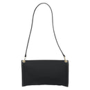 Salvatore Ferragamo Schoudertas Canvas Zwart Goud Auth BA13524V-2