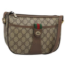 GUCCI GG Supreme Web Sherry Line Bag PVC Beige Gold 89 02 032 Auth BA13526-1