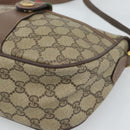 GUCCI GG Supreme Web Sherry Line Bag PVC Beige Gold 89 02 032 Auth BA13526-14