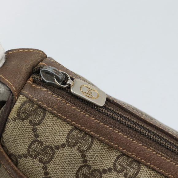 GUCCI GG Supreme Web Sherry Line Bag PVC Beige Gold 89 02 032 Auth BA13526