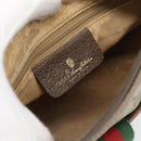 GUCCI GG Supreme Web Sherry Line Bag PVC Beige Gold 89 02 032 Auth BA13526-18