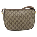 GUCCI GG Supreme Web Sherry Line Bag PVC Beige Gold 89 02 032 Auth BA13526-2