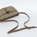 GUCCI GG Supreme Web Sherry Line Bag PVC Beige Gold 89 02 032 Auth BA13526-7
