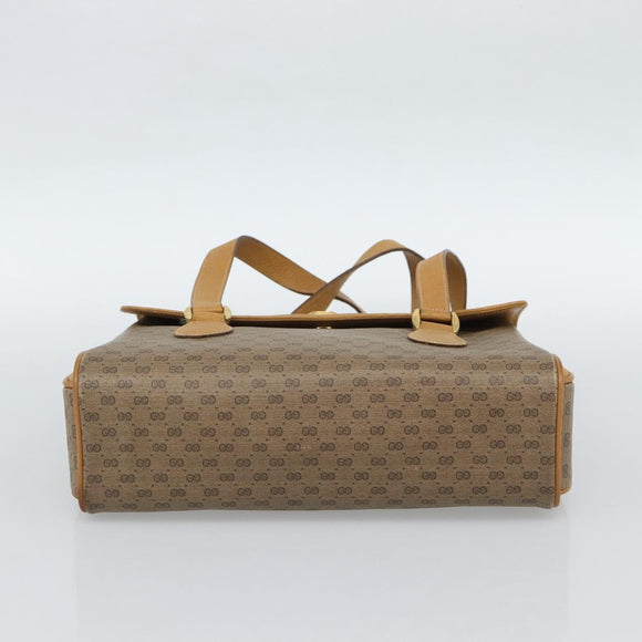 GUCCI Micro GG Supreme Tote Bag Beige Gold 116.02 080 Auth BA13527