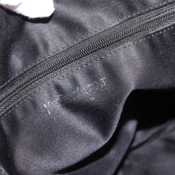 SAINT LAURENT Tote Bag Canvas Roze Zilver Auth BA13528A