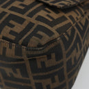 FENDI Zucca Canvas Mamma Baguette Shoulder Bag Black Brown Auth BA13529V-14