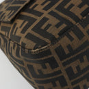 FENDI Zucca Canvas Mamma Baguette Schoudertas Zwart Bruin Auth BA13529V-15