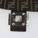FENDI Zucca Canvas Mamma Baguette Shoulder Bag Black Brown Auth BA13529V-10