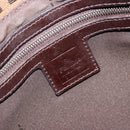 FENDI Zucca Canvas Mamma Baguette Schoudertas Zwart Bruin Auth BA13529V-20