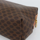CELINE Macadam Canvas Clutch Bag PVC Leather Brown Gold Auth BA13530V-10