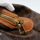 CELINE Macadam Canvas Clutch Bag PVC Leather Brown Gold Auth BA13530V-12